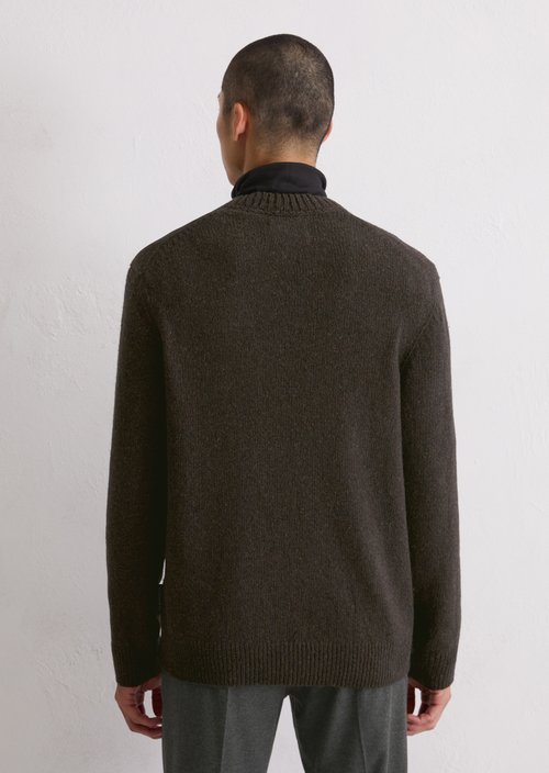 V-neck sweater regular — Chocolate Brown