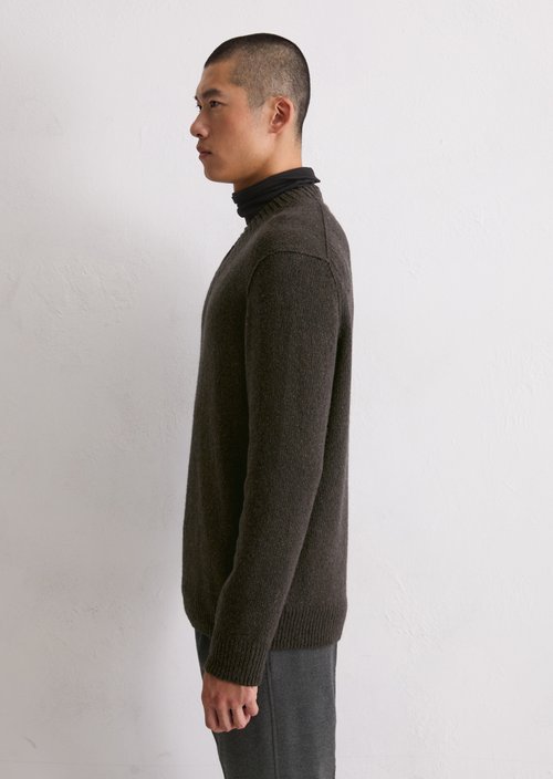V-neck sweater regular — Chocolate Brown