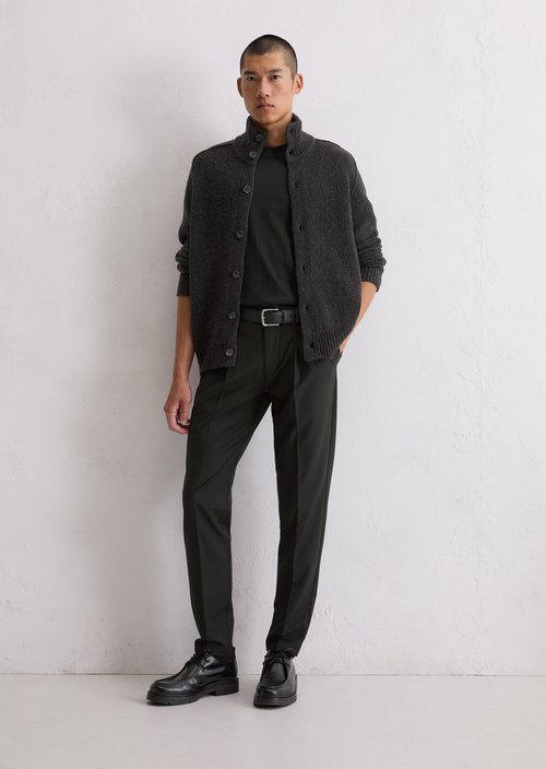Regular cardigan — Dark Grey Melange