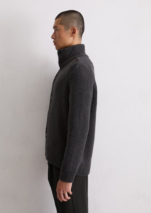 Regular cardigan — Dark Grey Melange