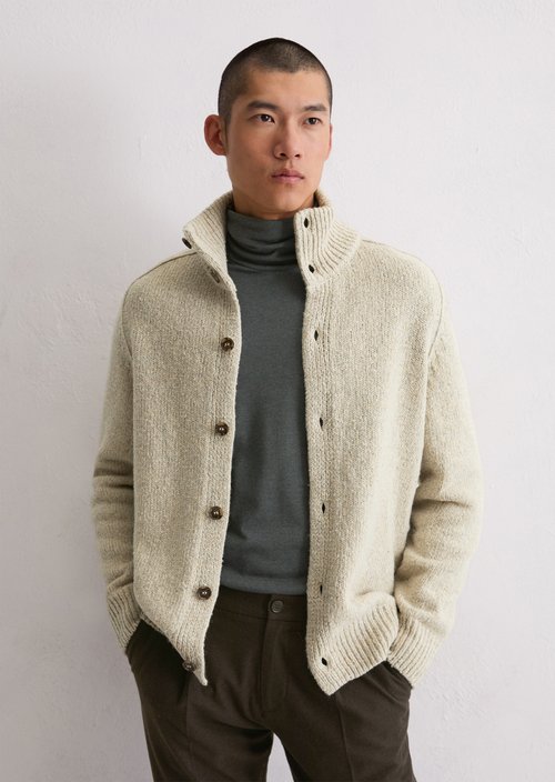Regular cardigan — Grey Silk