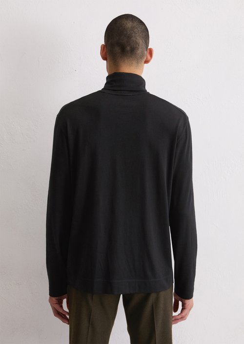 Regular turtleneck longsleeve — Black