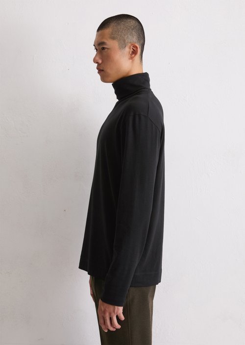 Regular turtleneck longsleeve — Black