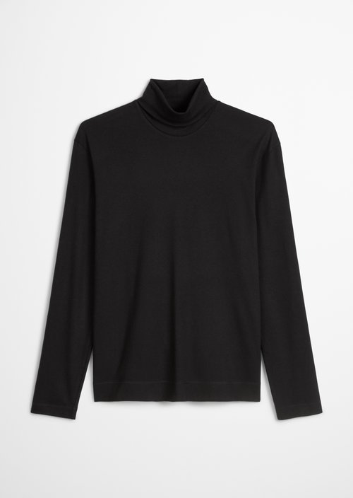 Regular turtleneck longsleeve — Black