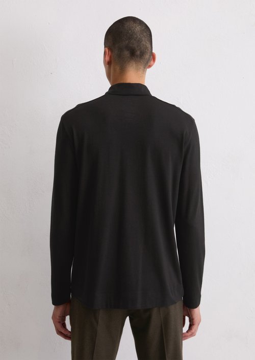 Regular polo shirt — Black