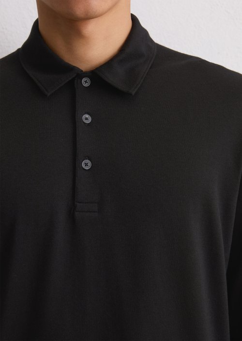 Regular polo shirt — Black