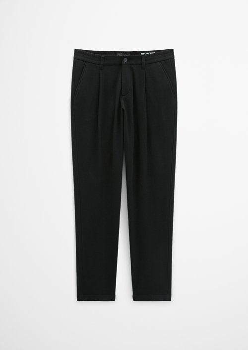 Pants Model Osby Jogger pleats tapered — Black