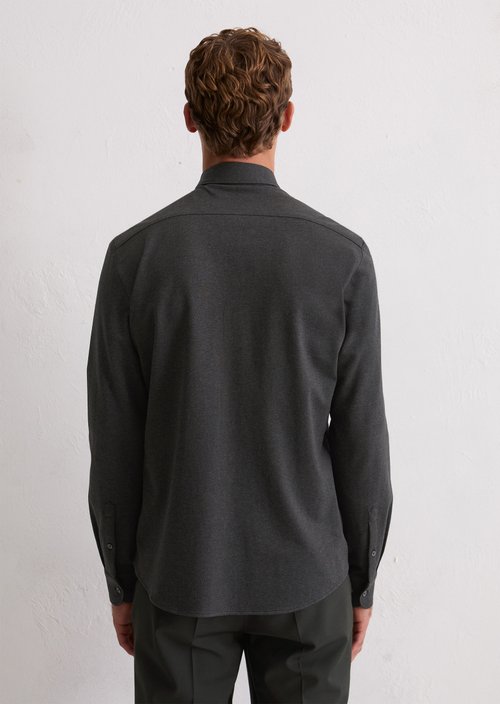 Jersey shirt shaped — Coal Grey Melange