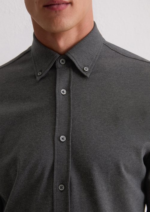 Jersey shirt shaped — Coal Grey Melange