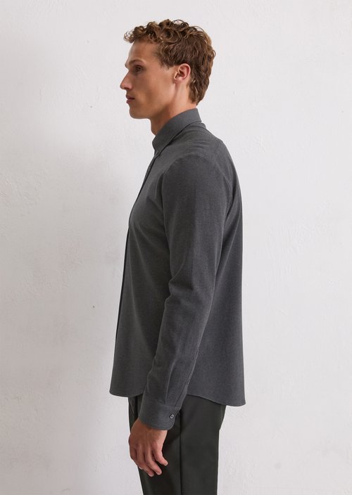 Jersey shirt shaped — Coal Grey Melange