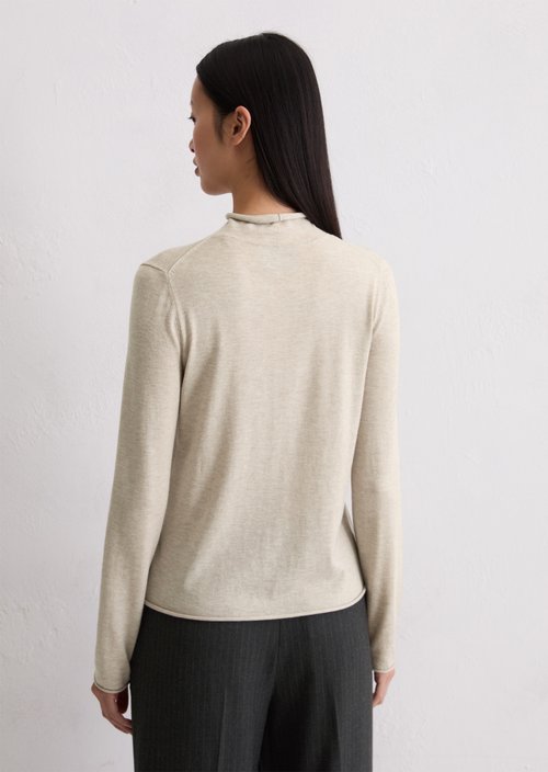 Turtleneck sweater slim — Chalky Mauve Melange