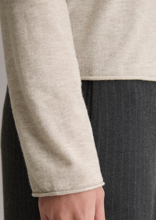 Turtleneck sweater slim — Chalky Mauve Melange