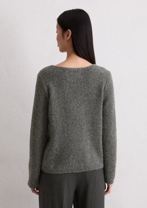Bouclé sweater regular — Rocky Grey Melange