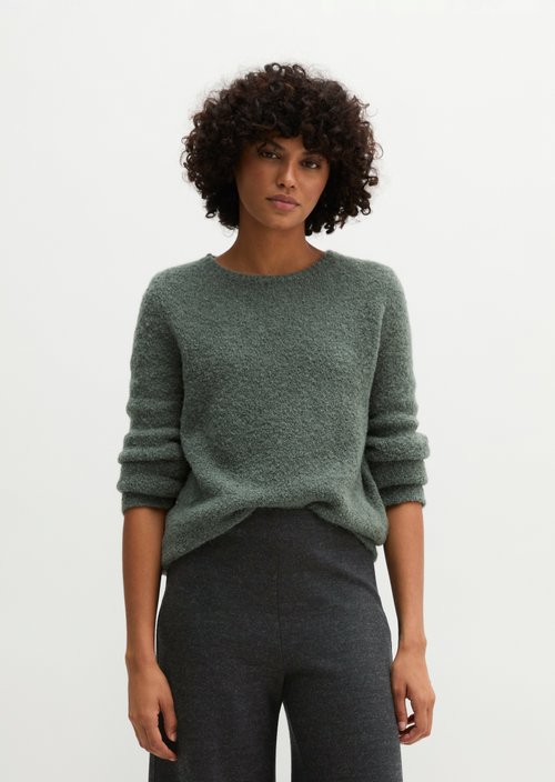 Bouclé sweater regular — Foggy Blue