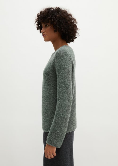 Bouclé sweater regular — Foggy Blue