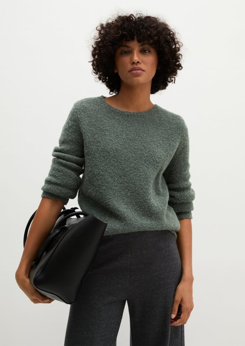 Bouclé sweater regular — Foggy Blue