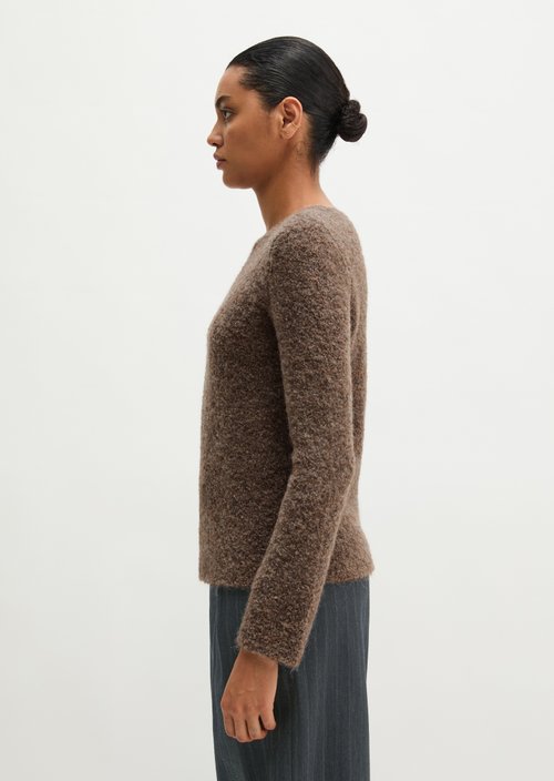 Bouclé sweater regular — Stone Taupe Melange