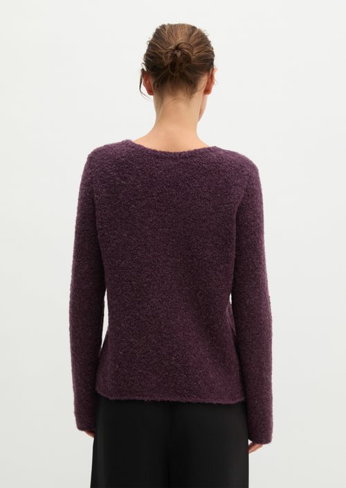 Bouclé sweater regular — Pure Plum