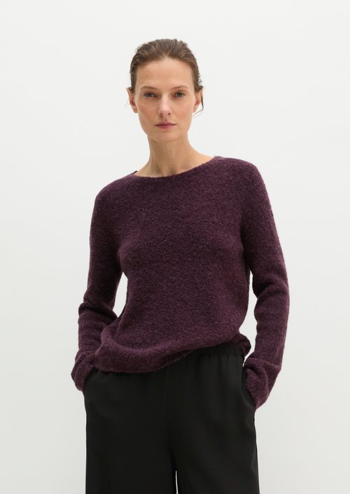 Bouclé sweater regular — Pure Plum