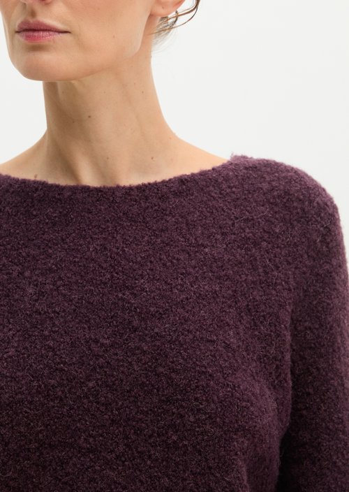 Bouclé sweater regular — Pure Plum