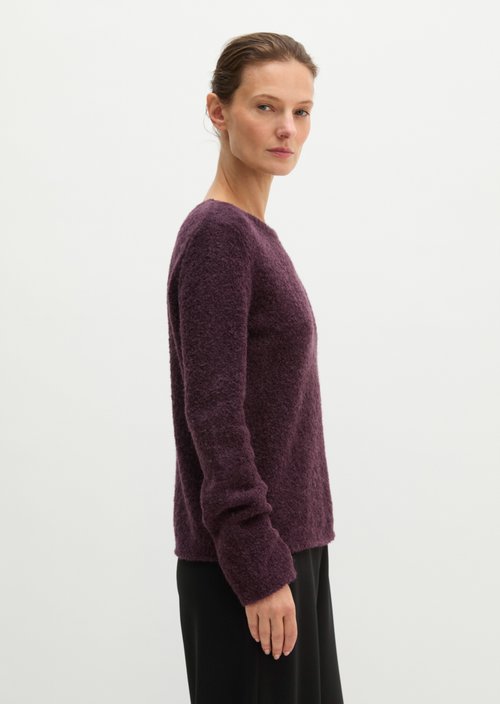 Bouclé sweater regular — Pure Plum