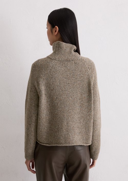 Tweed sweater regular — Shaded Brown Melange