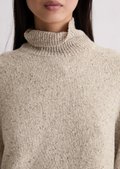 Tweed sweater regular made from a virgin wool mix - beige | Chunky