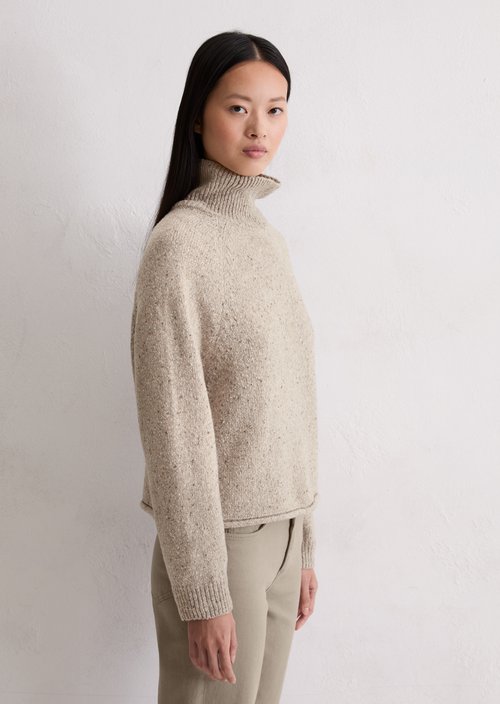 Tweed sweater regular — Chalky Mauve Melange