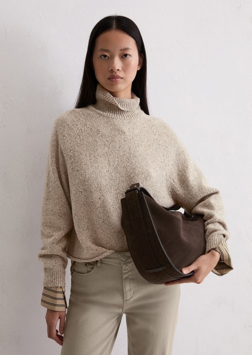 Tweed sweater regular — Chalky Mauve Melange