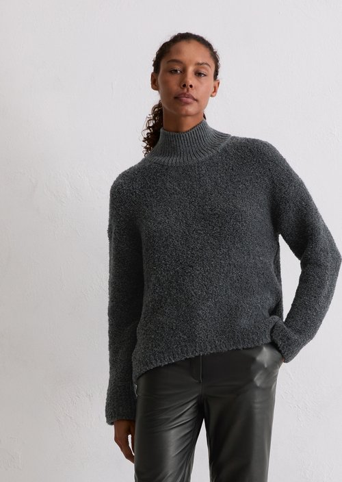 Bouclé sweater regular — Rocky Grey Melange