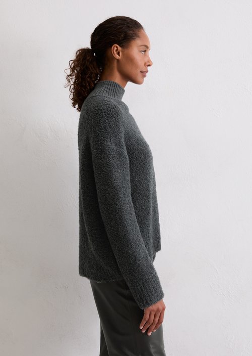 Bouclé sweater regular — Rocky Grey Melange