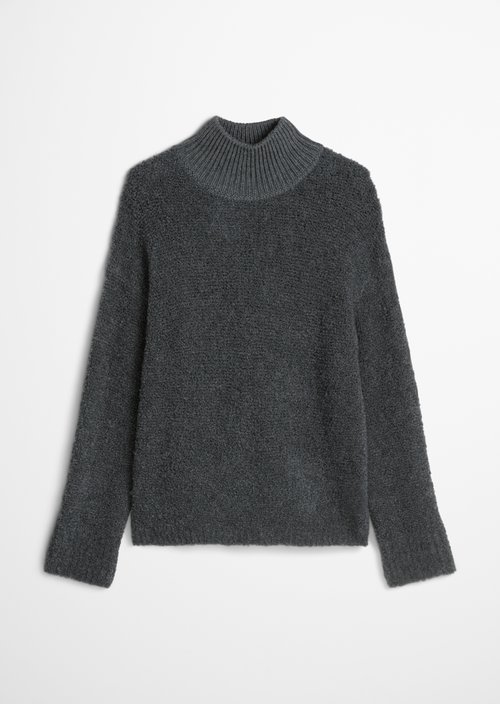Bouclé sweater regular — Rocky Grey Melange
