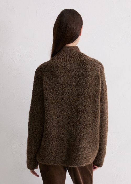 Bouclé sweater regular — Shaded Brown Melange
