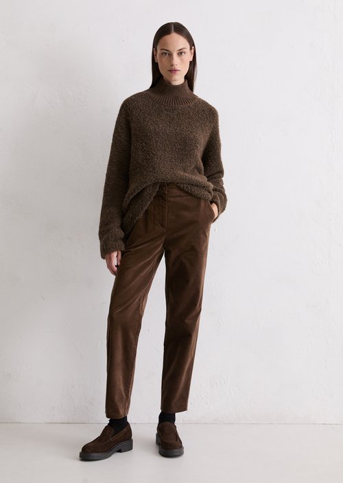 Bouclé sweater regular — Shaded Brown Melange