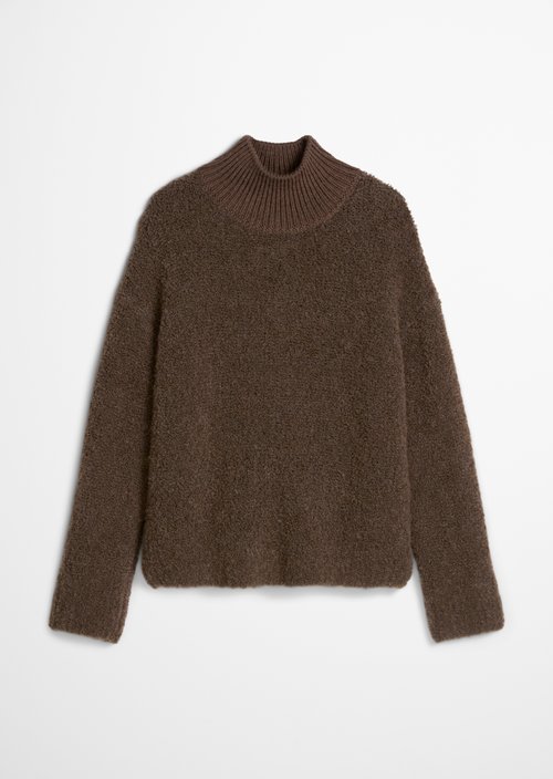 Bouclé sweater regular — Shaded Brown Melange