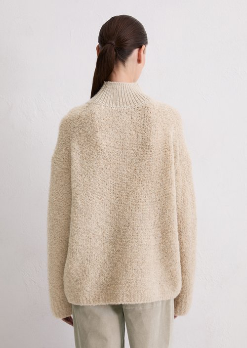 Bouclé sweater regular — Chalky Mauve Melange