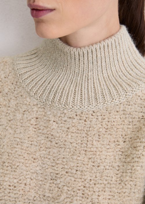 Bouclé sweater regular — Chalky Mauve Melange