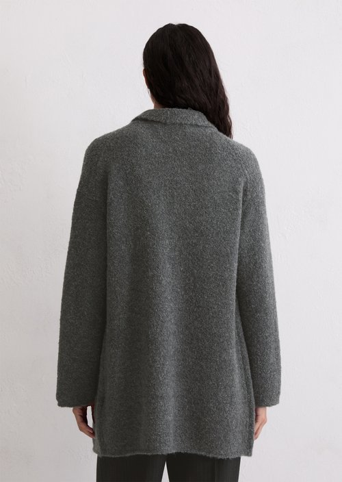 Bouclé cardigan regular — Rocky Grey Melange