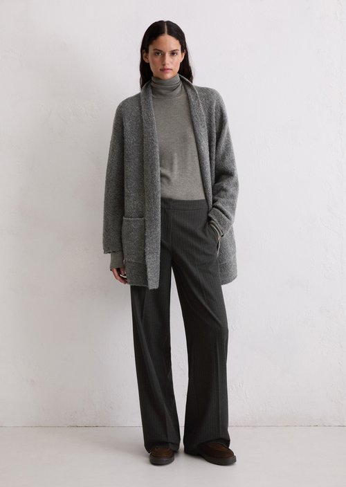 Bouclé cardigan regular — Rocky Grey Melange