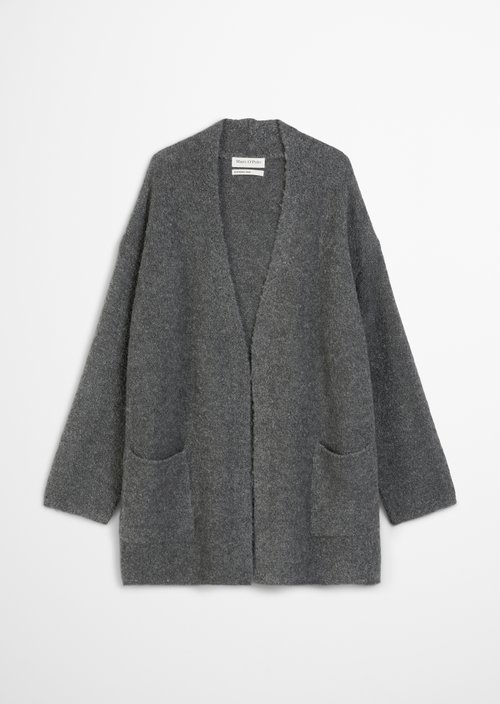 Bouclé cardigan regular — Rocky Grey Melange