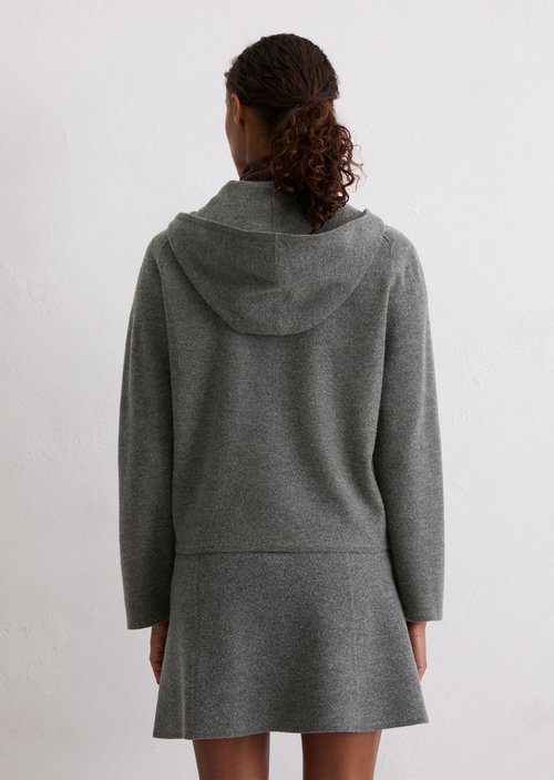 Zip cardigan loose — Rocky Grey Melange