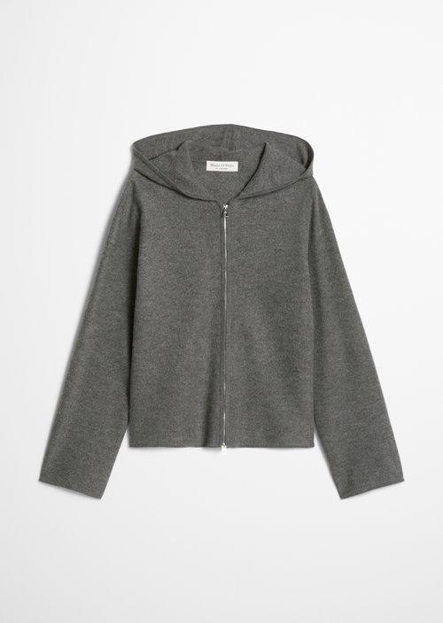 Zip cardigan loose — Rocky Grey Melange