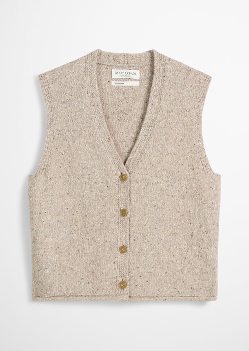 Tweed cardigan regular — Chalky Mauve Melange