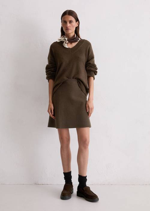 Minirok regular Shaded Brown in vooraanzicht