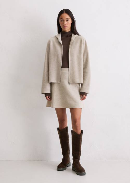 Minirok regular Chalky Mauve Melange in vooraanzicht