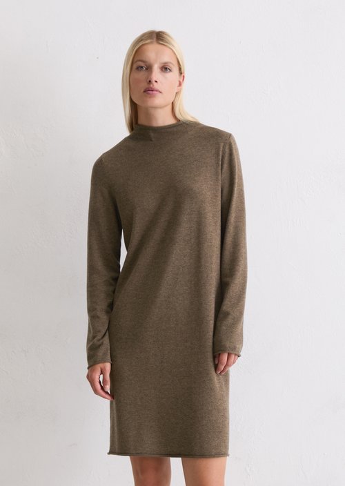 Knitted dress regular — Shaded Brown Melange