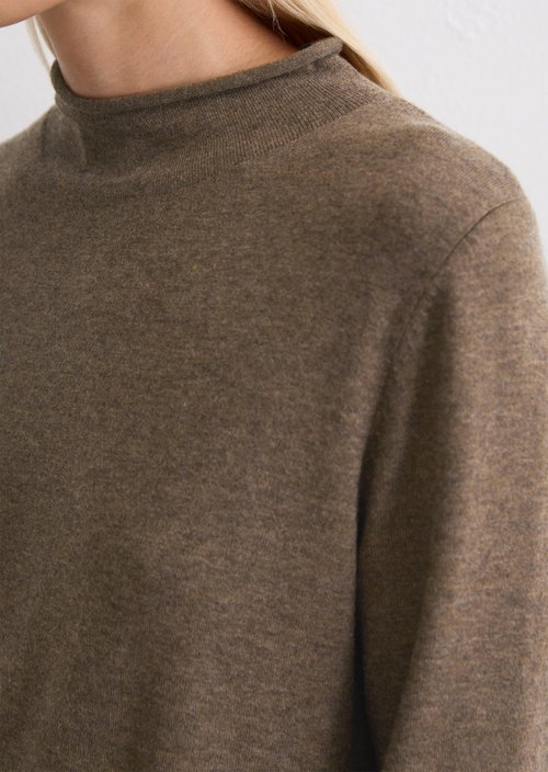Knitted dress regular — Shaded Brown Melange