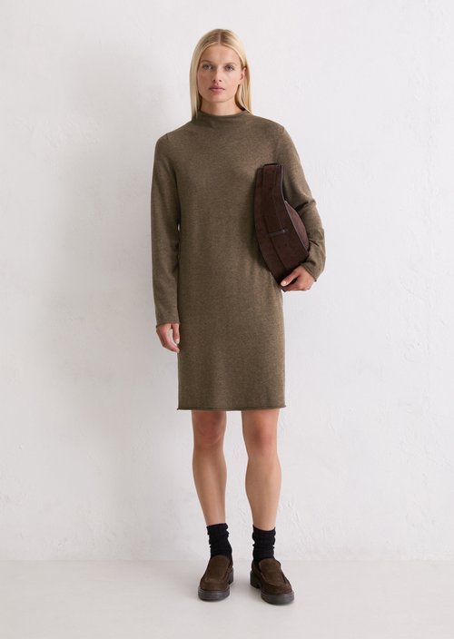 Knitted dress regular — Shaded Brown Melange