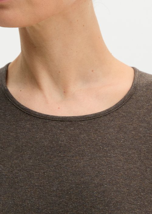 Longsleeve regular — Stone Brown Melange