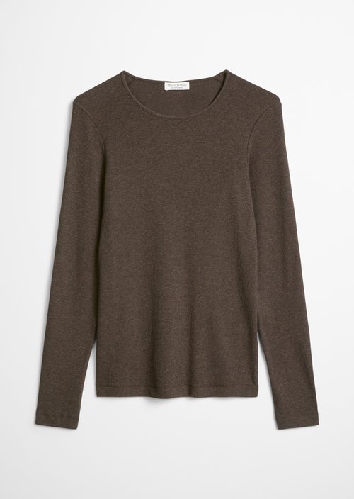Longsleeve regular — Stone Brown Melange